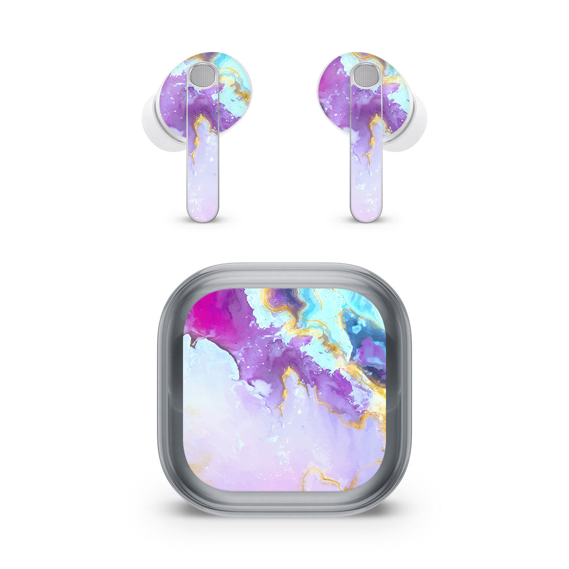 Galaxy Buds4 Pro Oil Paint Series Pink Swirl Skin