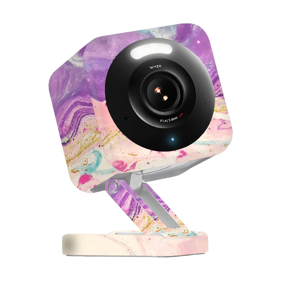 Wyze Cam v4 Oil Paint Series Purple Swirl Skin