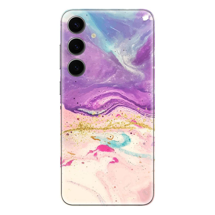 Galaxy S24 Oil Paint Series Purple Swirl Skin
