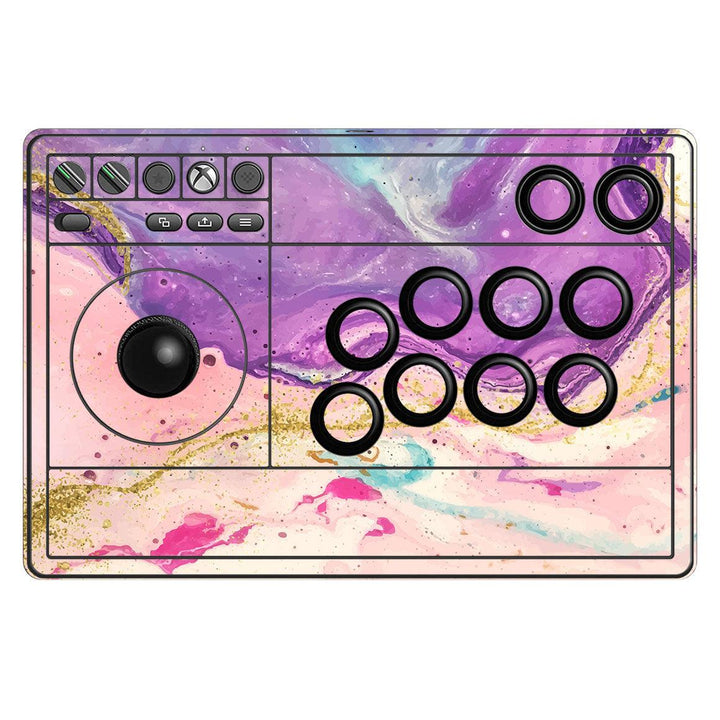 8Bitdo Arcade Stick for Xbox Oil Paint Series Purple Swirl Skin