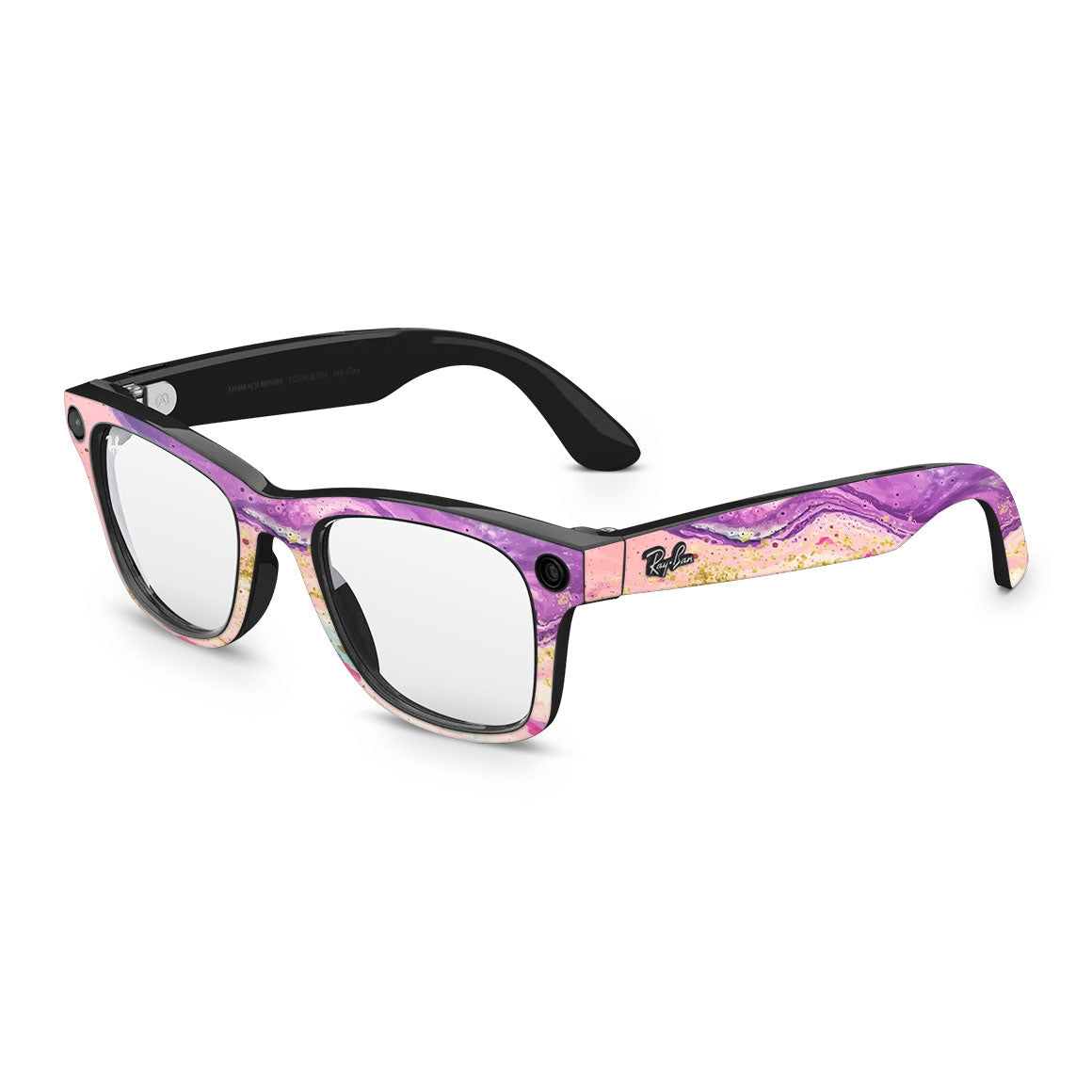 Ray-Ban Meta Wayfarer Oil Paint Series Purple Swirl Skin