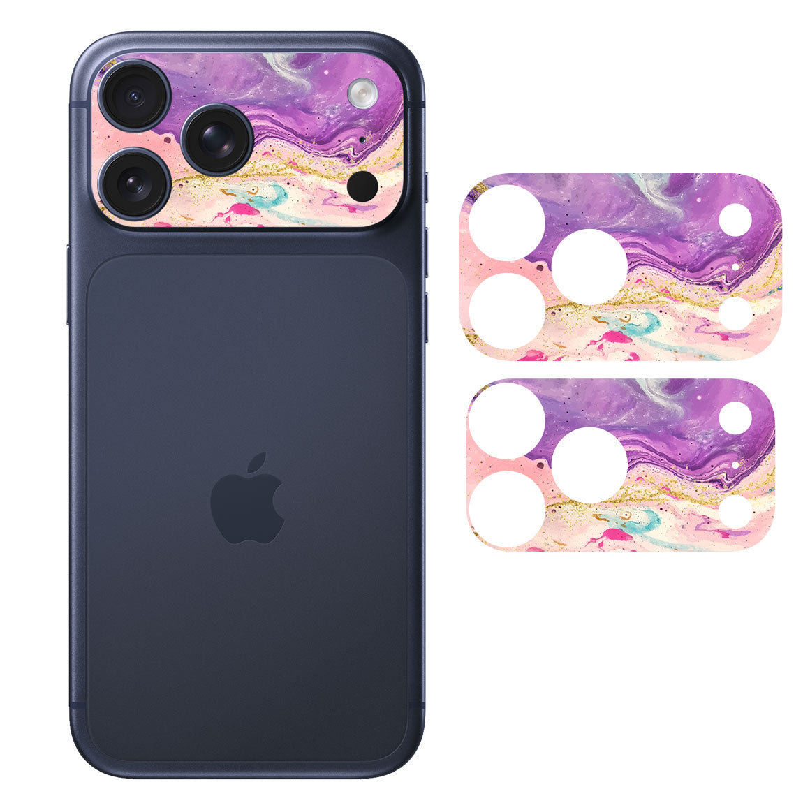 iPhone 17 Pro Max Camera Bar (Plateau) Oil Paint Series Purple Swirl