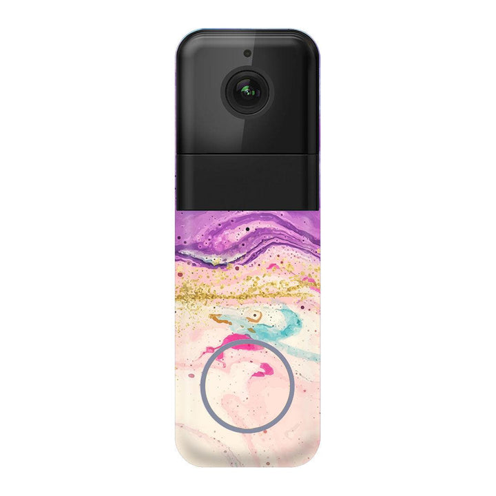 Wyze Video Doorbell Pro Oil Paint Series Purple Swirl Skin