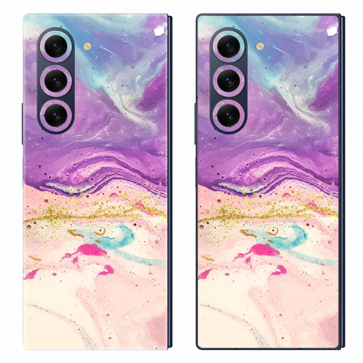 Galaxy Z Fold 6 Oil Paint Series Purple Swirl Skin