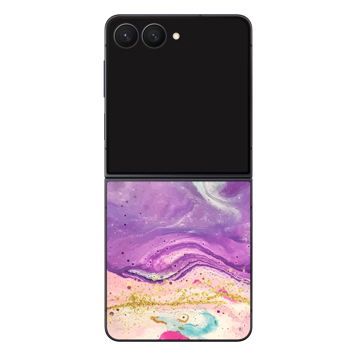 Galaxy Z Flip8 Oil Paint Series Purple Swirl Skin