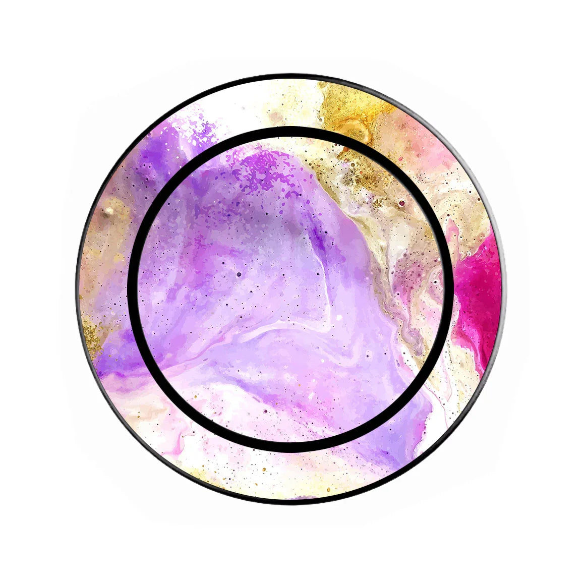 Magnetic Phone Grip with Stand Oil Paint Series Rainbow Swirl 