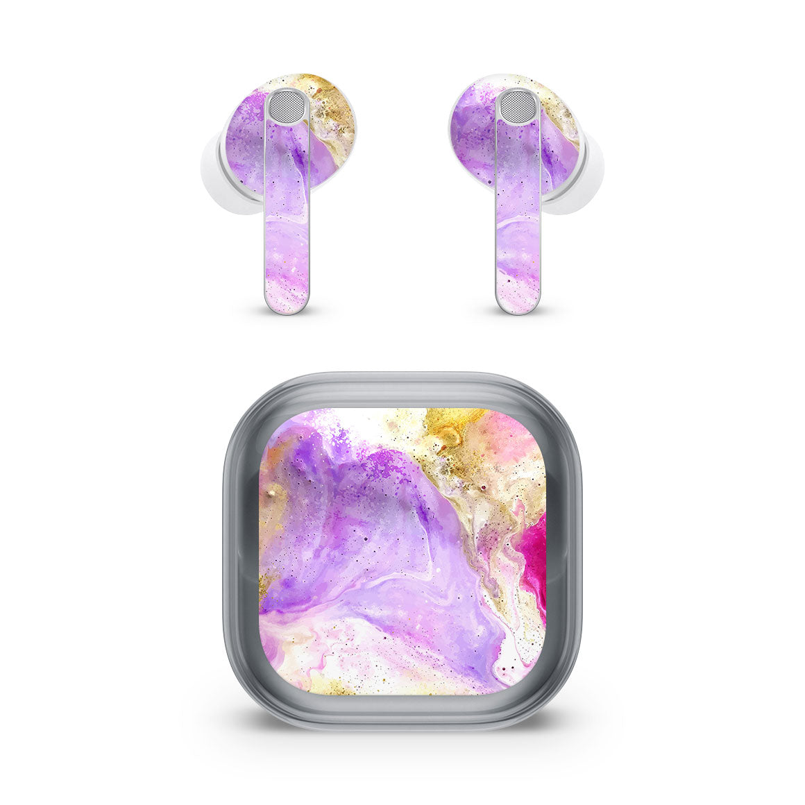 Galaxy Buds4 Pro Oil Paint Series Rainbow Swirl Skin