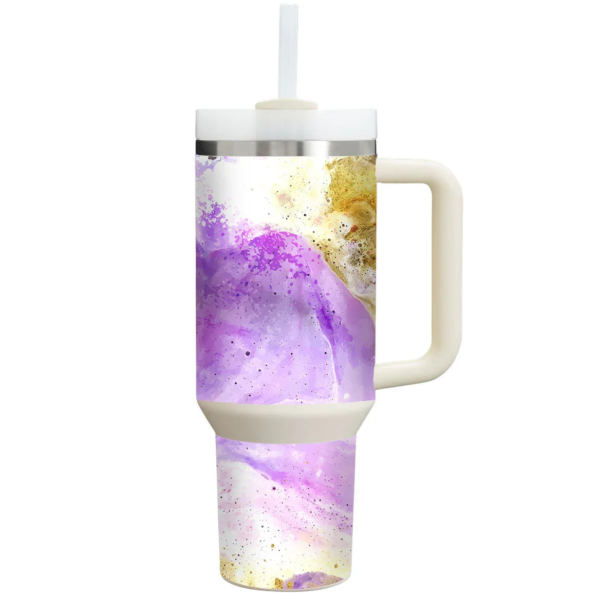 Stanley Personalized Tumbler Oil Paint Series Rainbow Swirl Skin