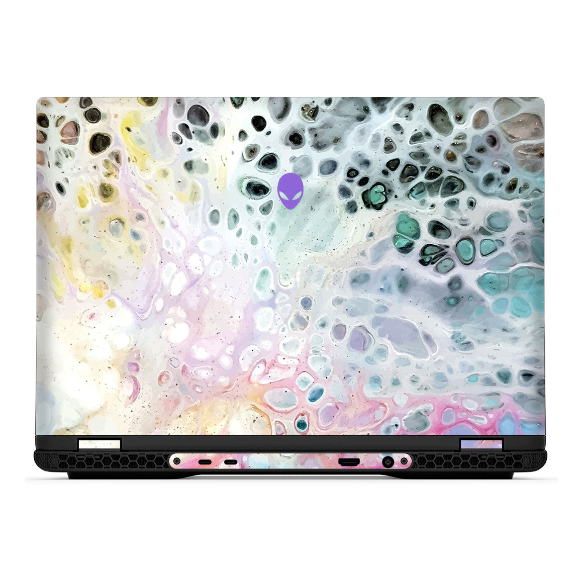 Alienware m16 R2 Oil Paint Series Rainbow Waves Skin