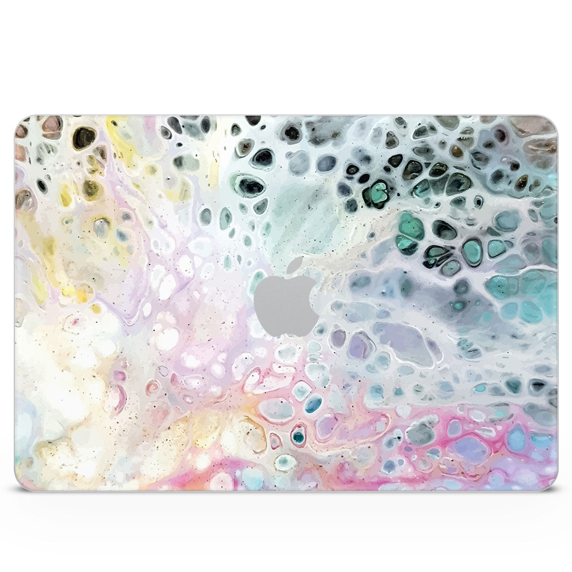 MacBook Neo Oil Paint Series Rainbow Waves Skin