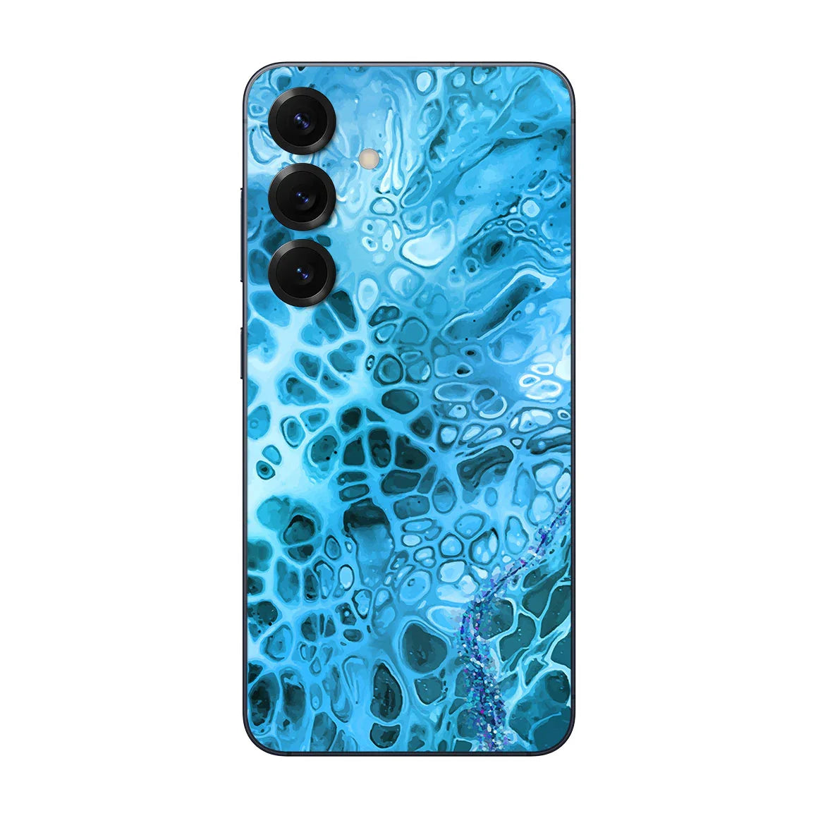 Galaxy S25 Oil Paint Series Teal Waves Skin