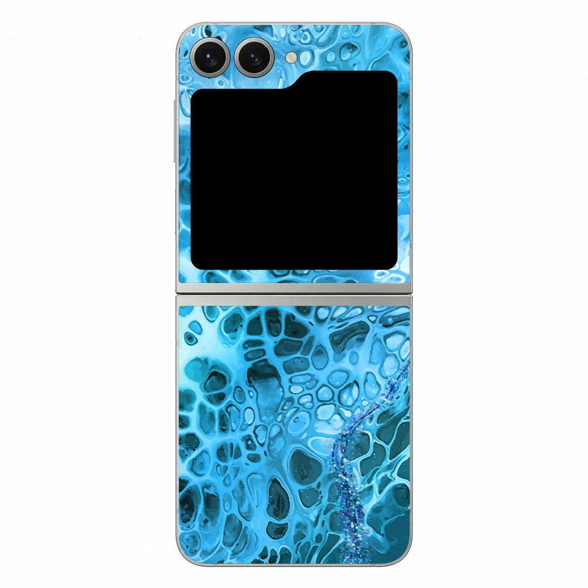 Galaxy Z Flip 6 Oil Paint Series Teal Waves Skin