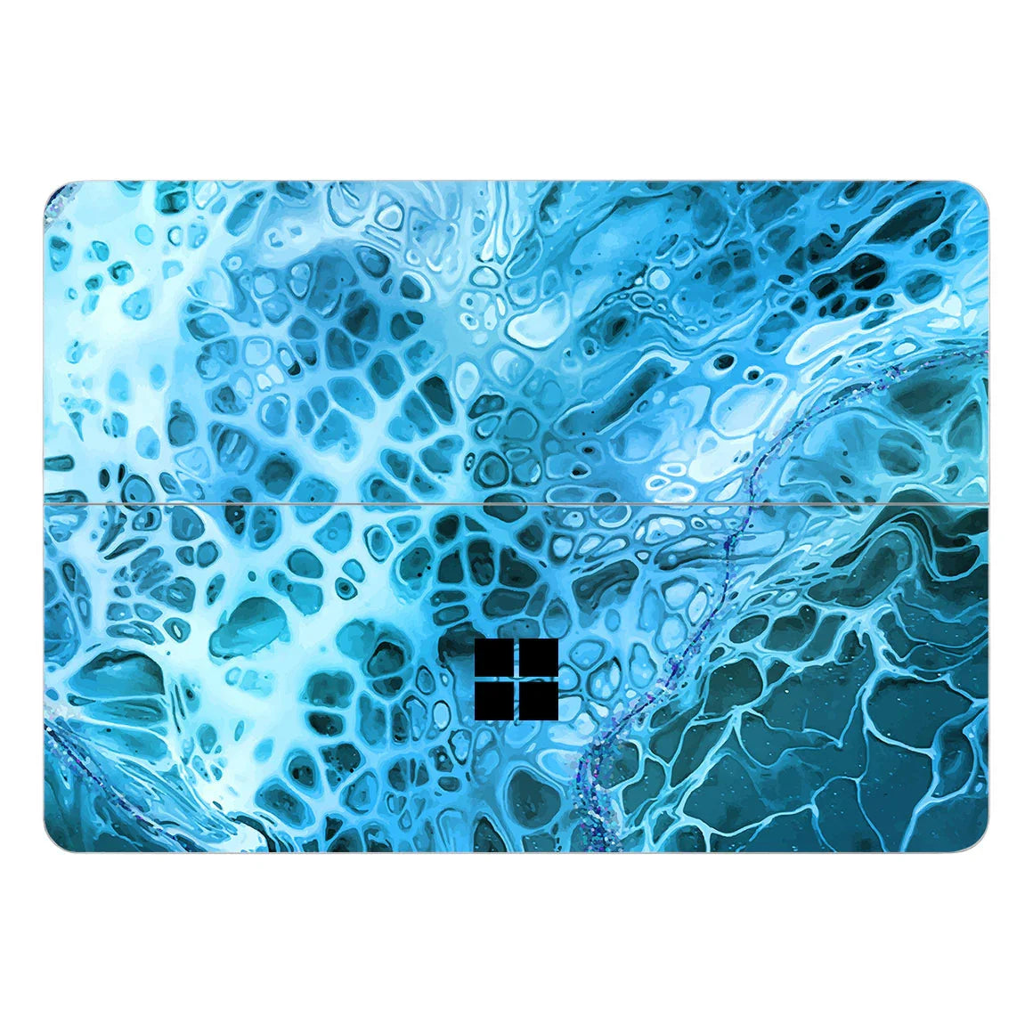Surface Laptop Studio 2 Oil Paint Series Teal Waves Skin