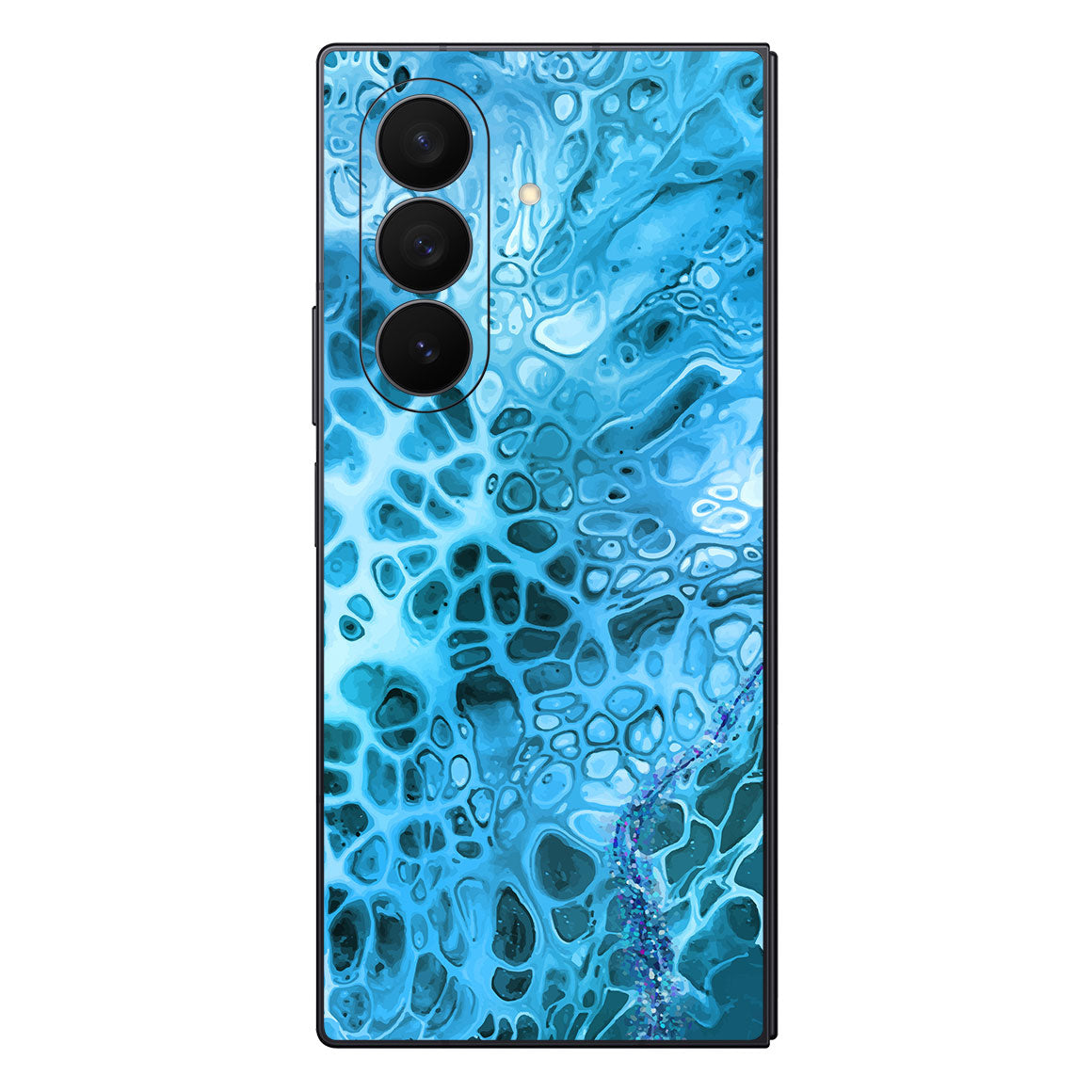 Galaxy Z Fold 7 Oil Paint Series Teal Waves Skin