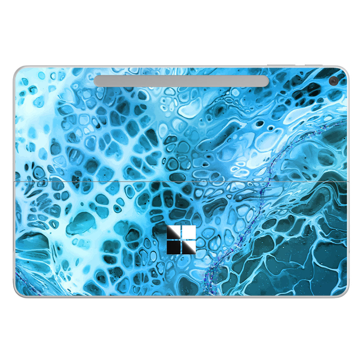 Surface Pro 12-inch Oil Paint Series Teal Waves Skin