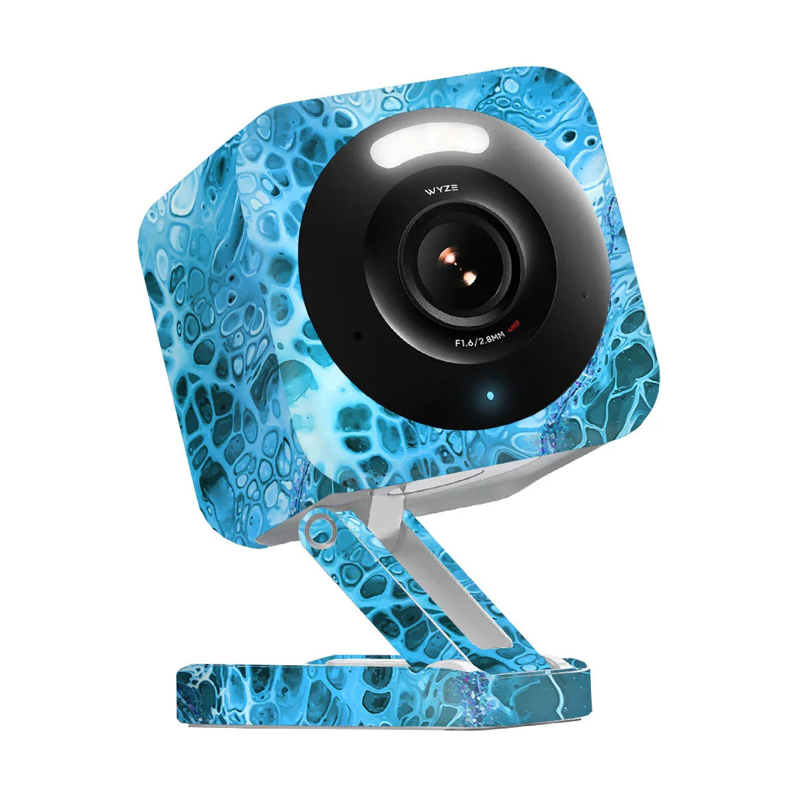 Wyze Cam v4 Oil Paint Series Teal Waves Skin