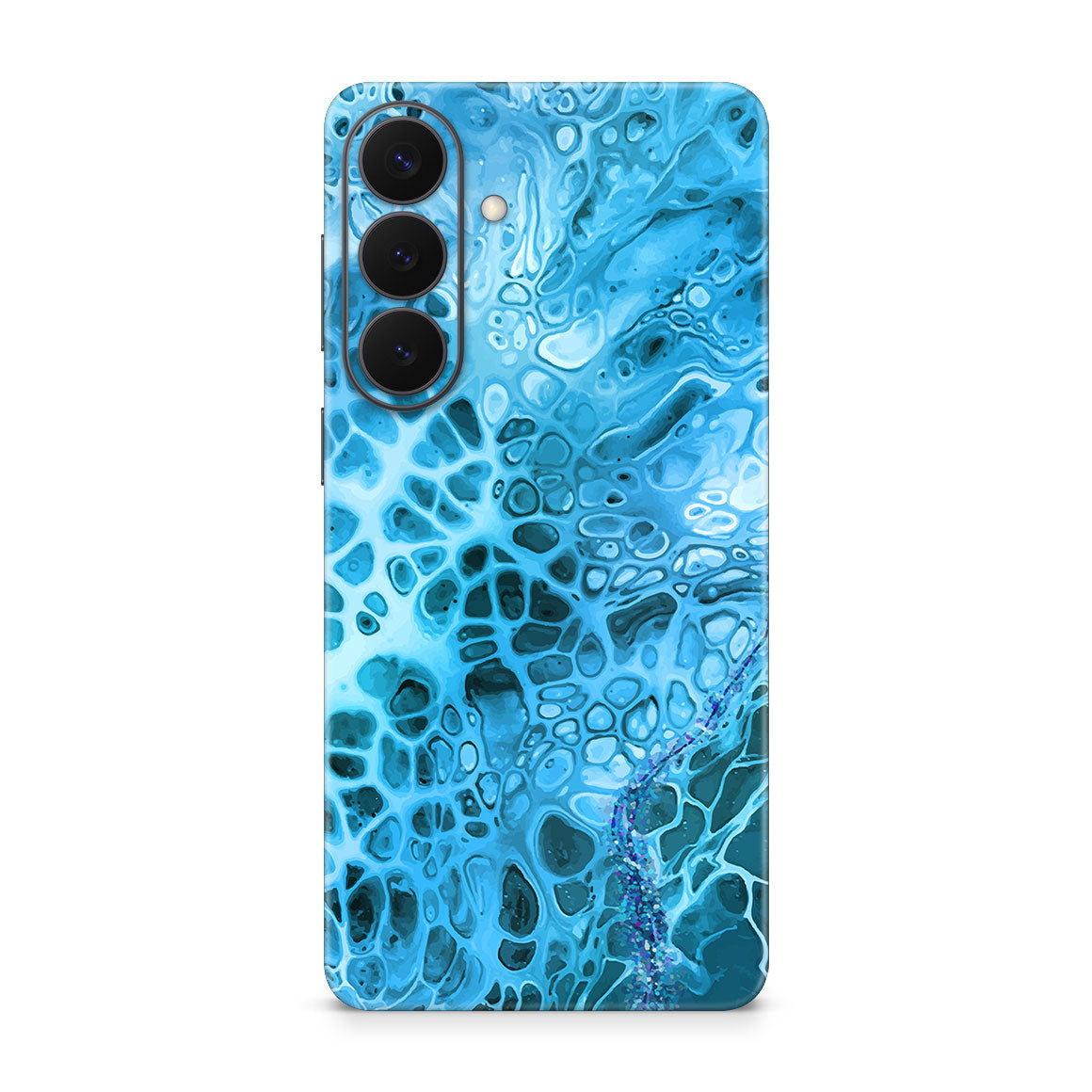 Galaxy S26 Plus Oil Paint Series Teal Waves Skin