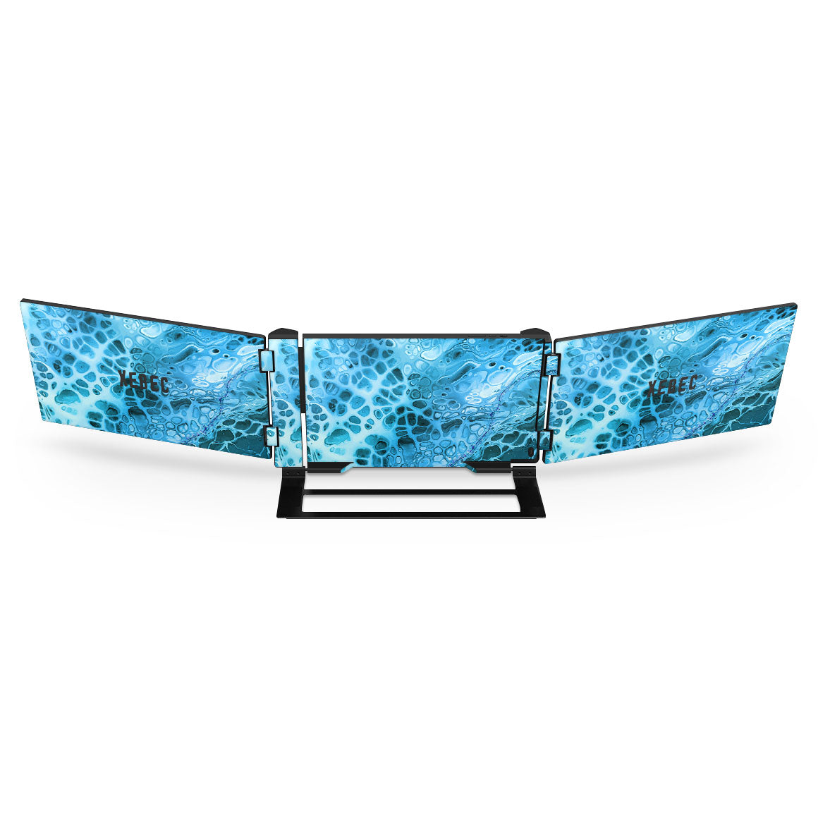 Xebec Tri-Screen Oil Paint Series Teal Waves Skin