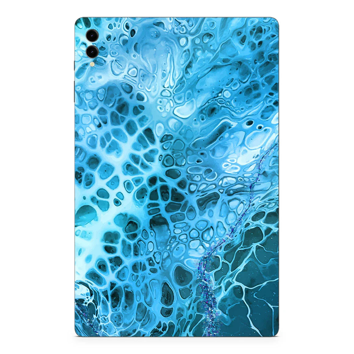 Galaxy Tab S9 Ultra Oil Paint Series Teal Waves Skin
