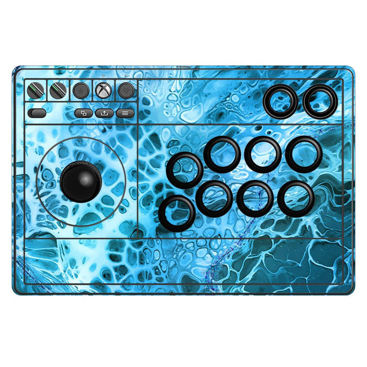 8Bitdo Arcade Stick for Xbox Oil Paint Series Teal Waves Skin