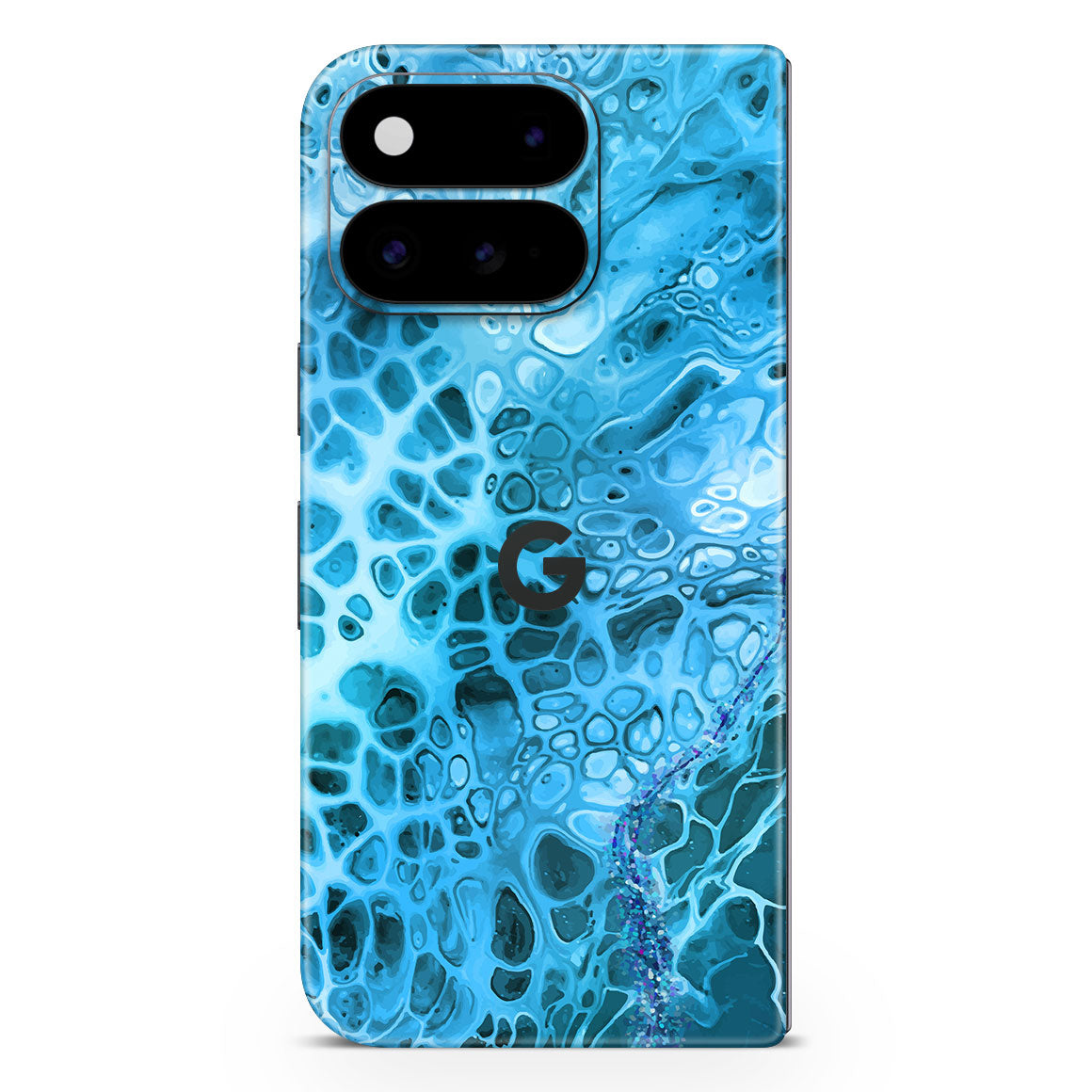 Pixel 11 Pro Fold Oil Paint Series Teal Waves Skin