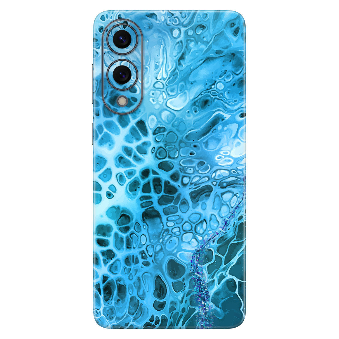Galaxy S25 Edge Oil Paint Series Teal Waves Skin