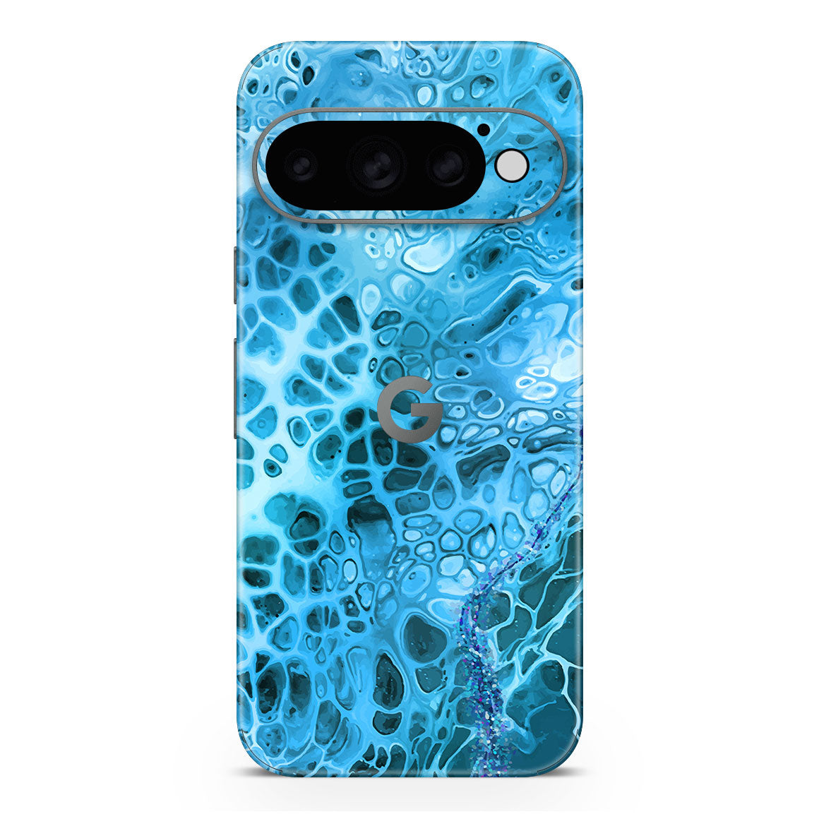 Pixel 11 Pro Oil Paint Series Teal Waves Skin