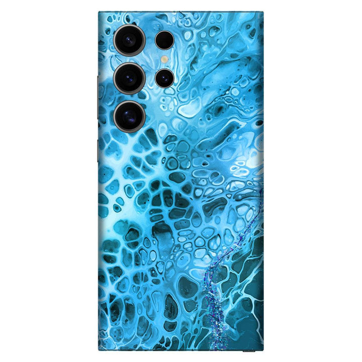Galaxy S24 Ultra Oil Paint Series Teal Waves Skin