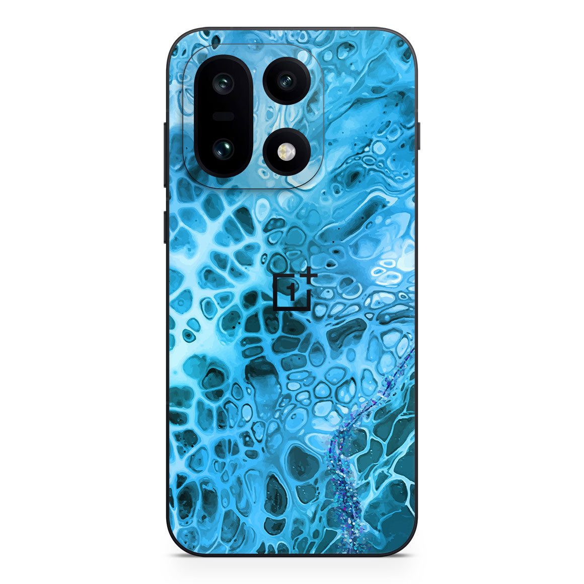 OnePlus 15 Oil Paint Series Teal Waves Skin