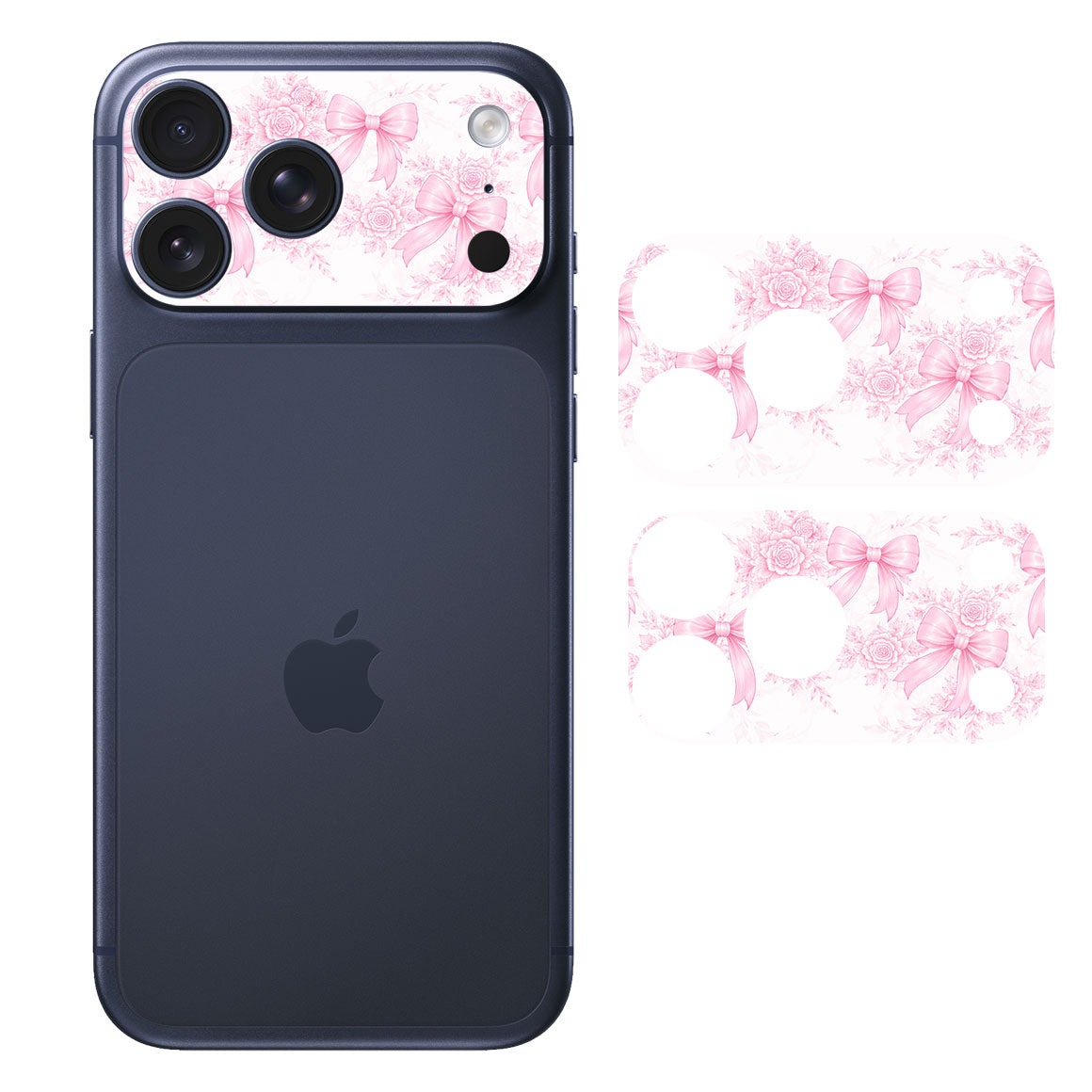 iPhone 17 Pro Max Camera Bar (Plateau) – Pink Bow Tie Series Skin