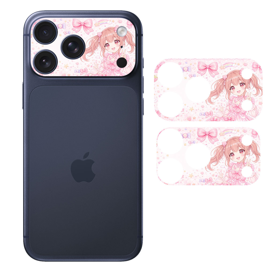 iPhone 17 Pro Max Camera Bar (Plateau) – Pink Bow Tie Series Skin