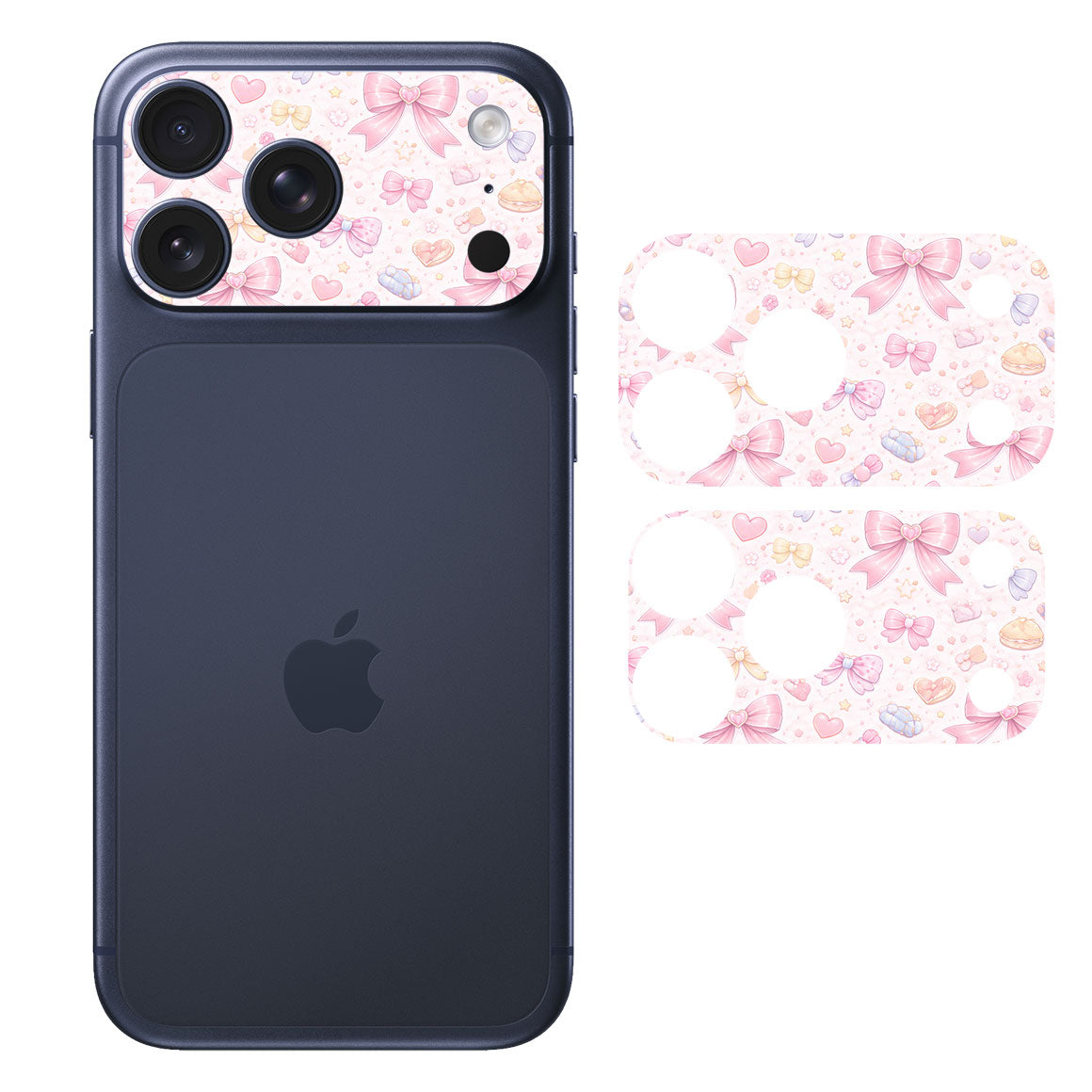 iPhone 17 Pro Max Camera Bar (Plateau) – Pink Bow Tie Series Skin