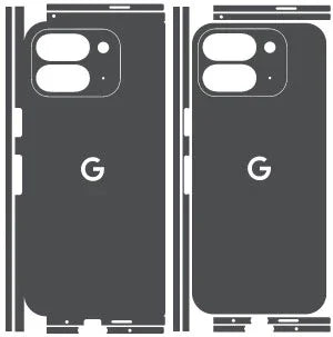 Pixel 9 Pro Fold Leather Series Skins skin coverage layout