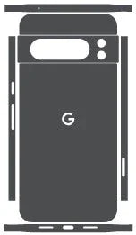Google Pixel 8 Pro Green Glow Skin skin coverage layout