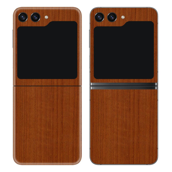 Galaxy Z Flip 5 Wood Series Teak Skin