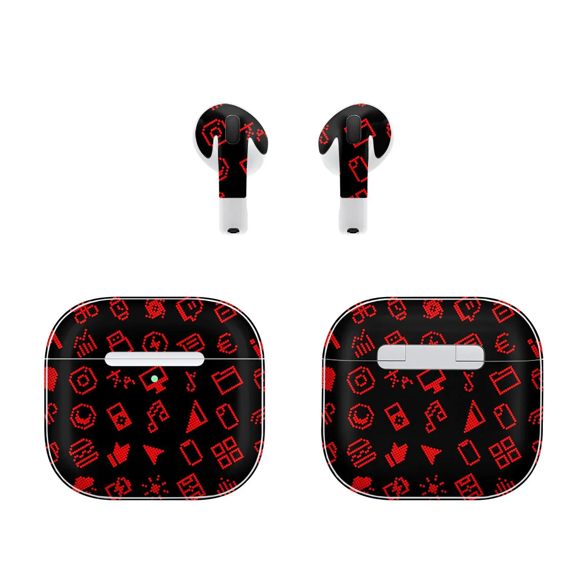 AirPods 5 Everything Series Black Red Skin