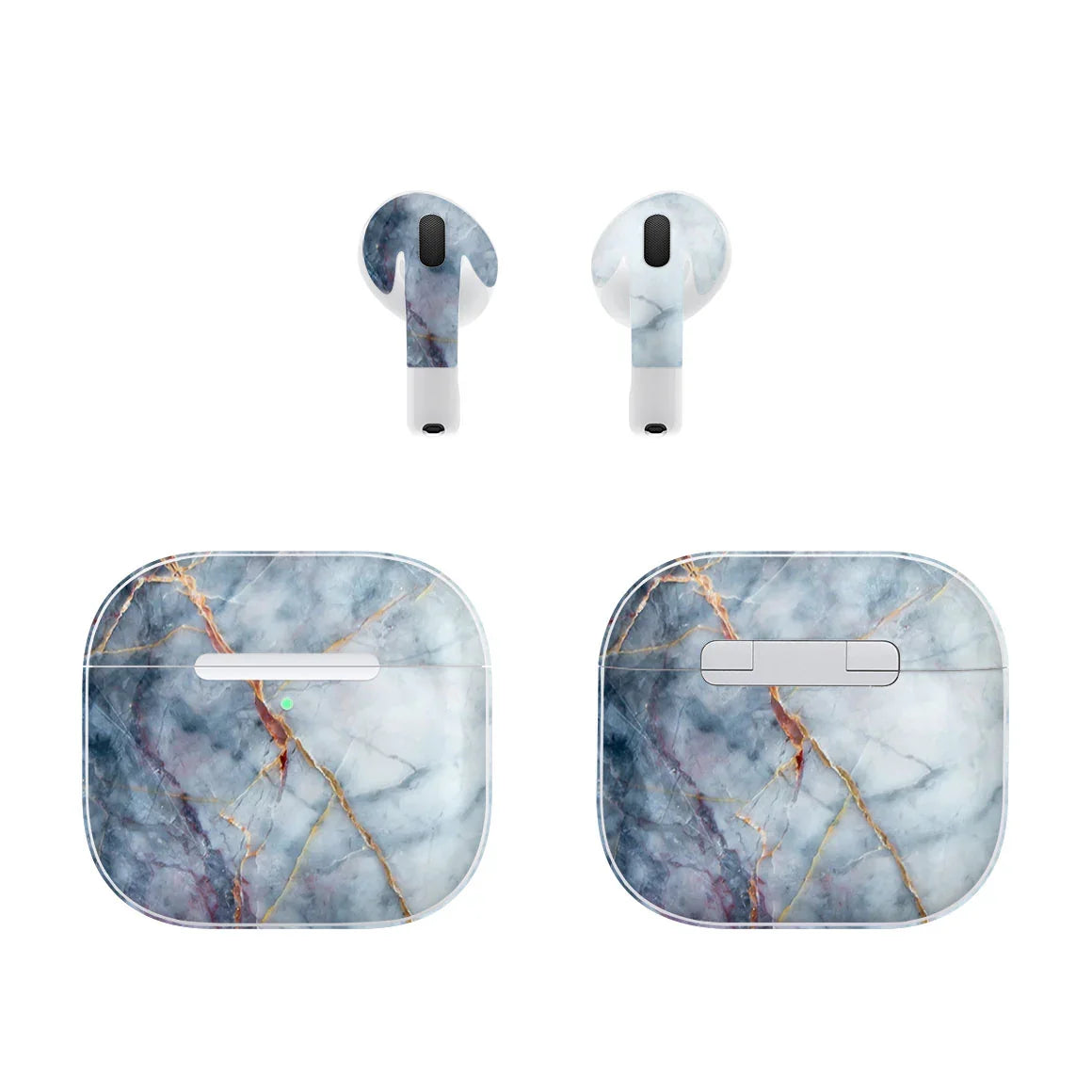 AirPods 5 Marble Series Blue Gold Skin