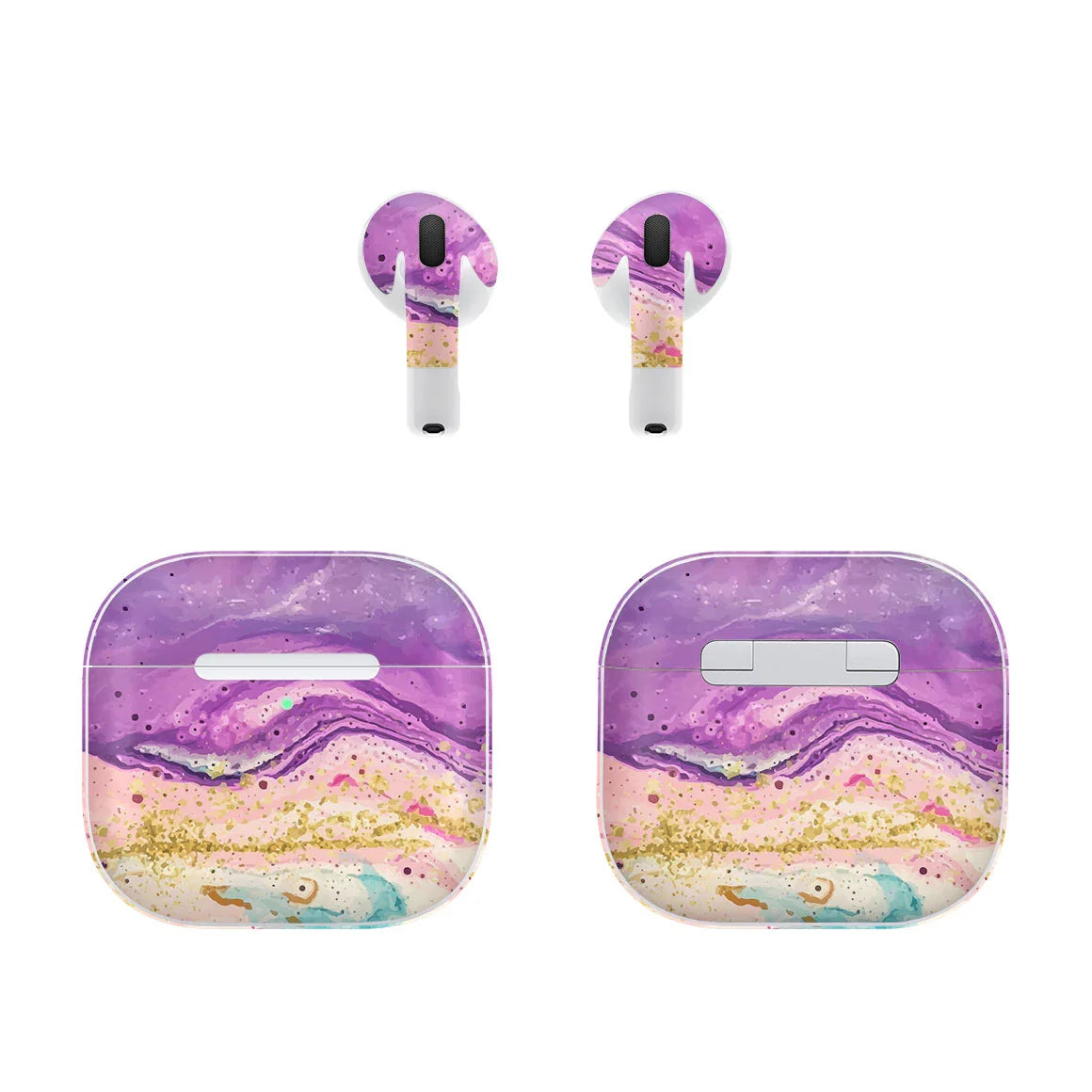 AirPods 5 Oil Paint Series Purple Swirl Skin