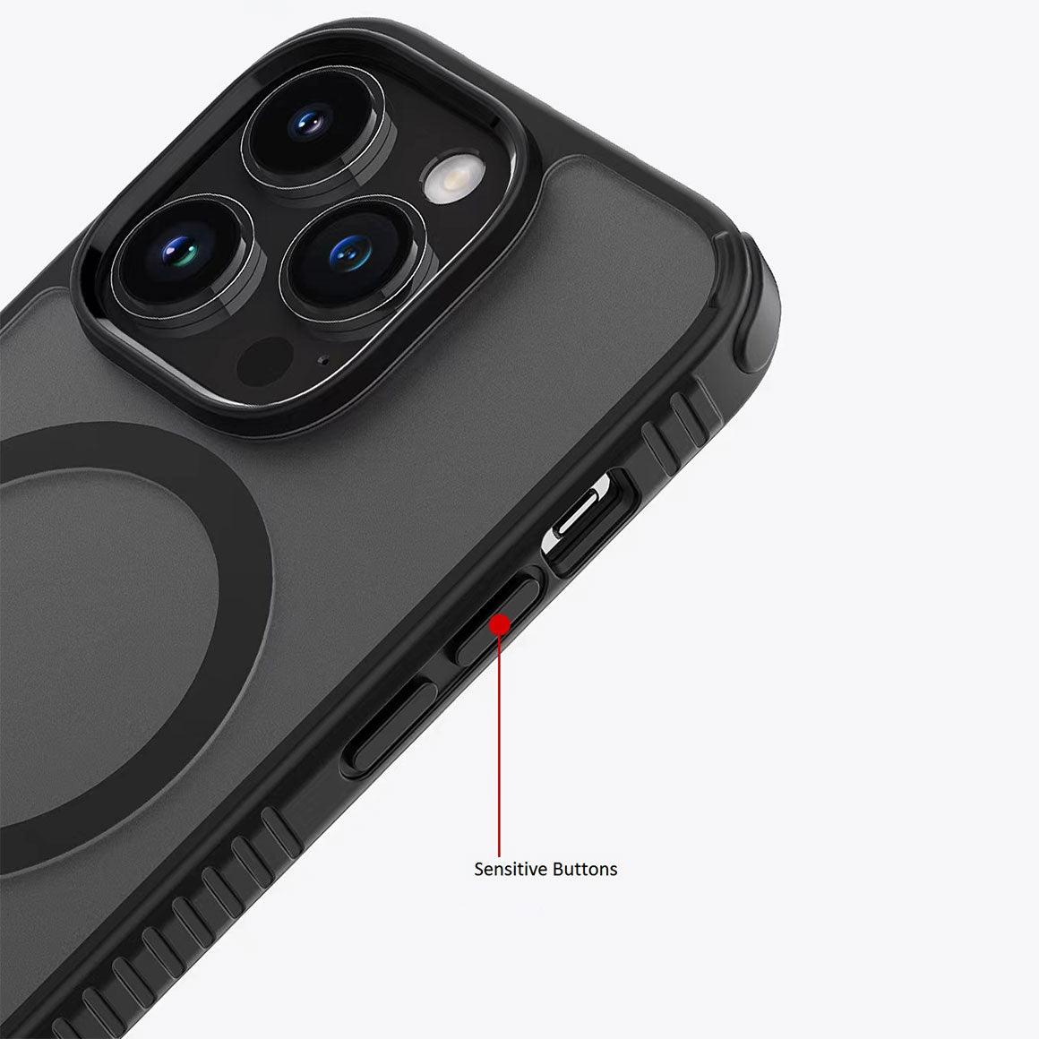 Matte Black iPhone 14 Pro Case: Slim, Drop-Proof & Magnetic Matte Black iPhone 14 Pro Case: Slim, Drop-Proof & Magnetic