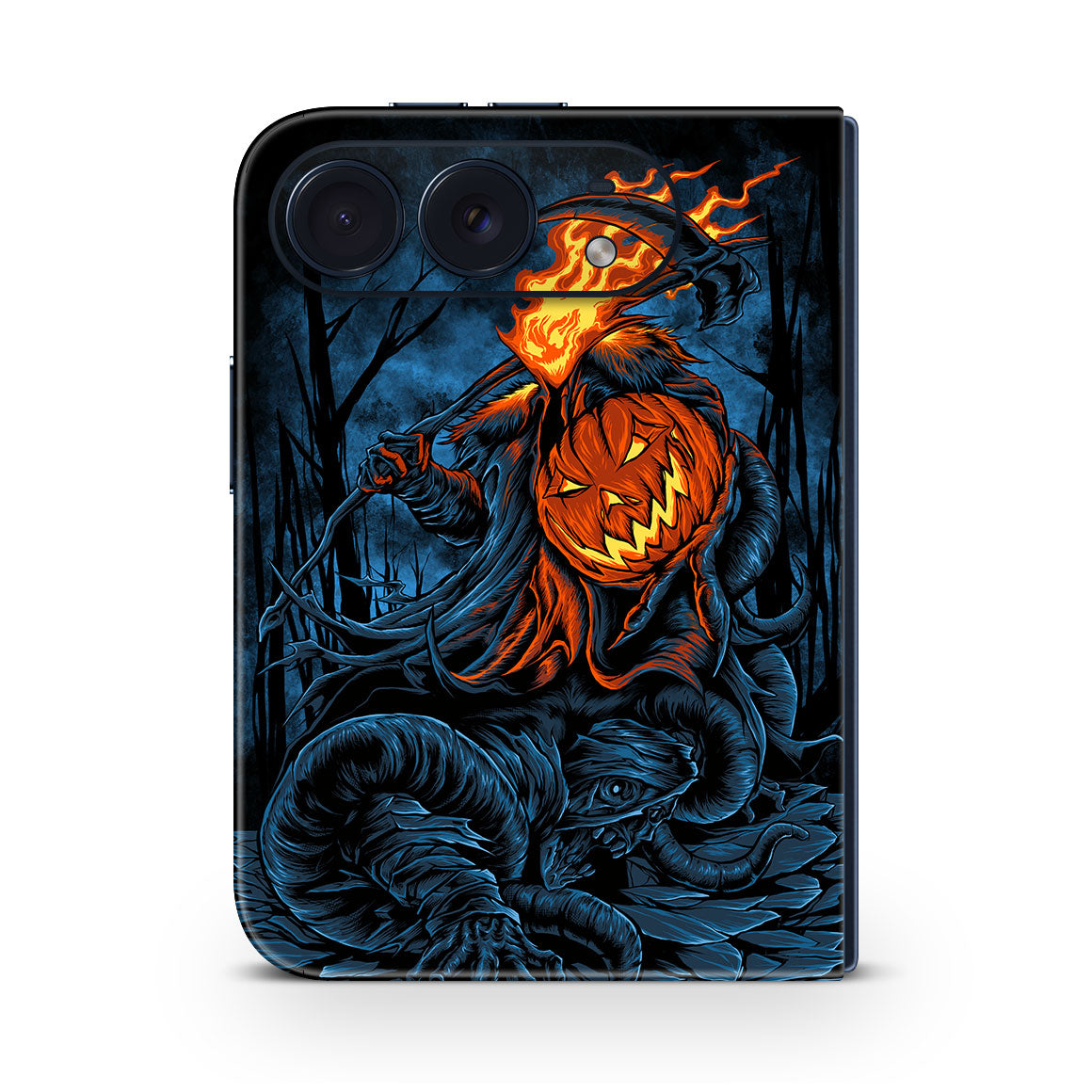 iPhone Duo Artist Series Skin - Flaming Pumpkin