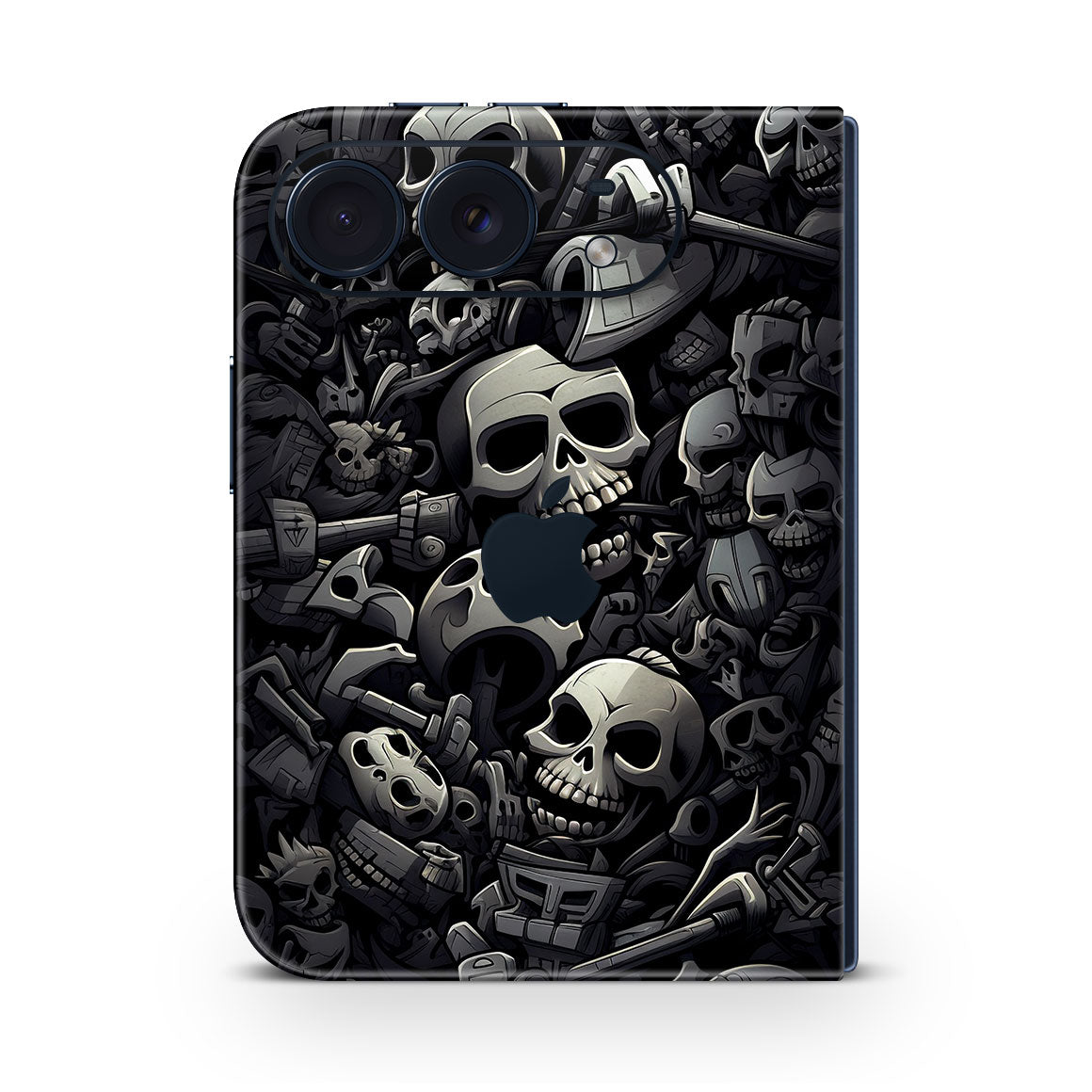 iPhone Duo Designer Black Skulls