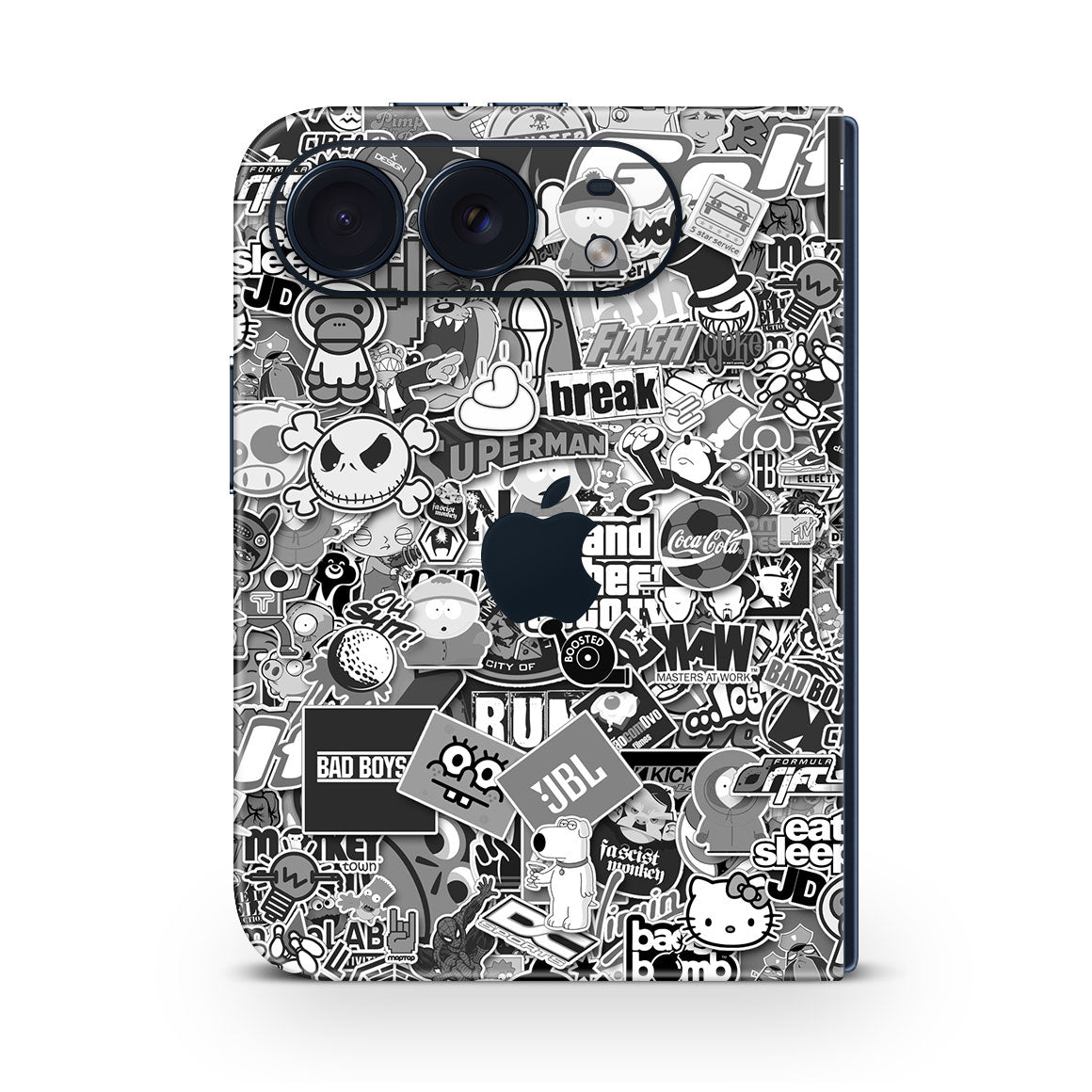 iPhone Duo Designer Monochrome StickerBomb