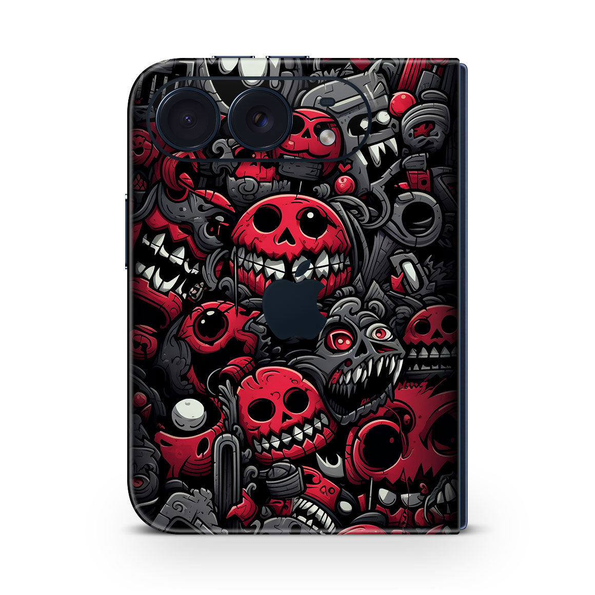 iPhone Duo Designer Red Skulls