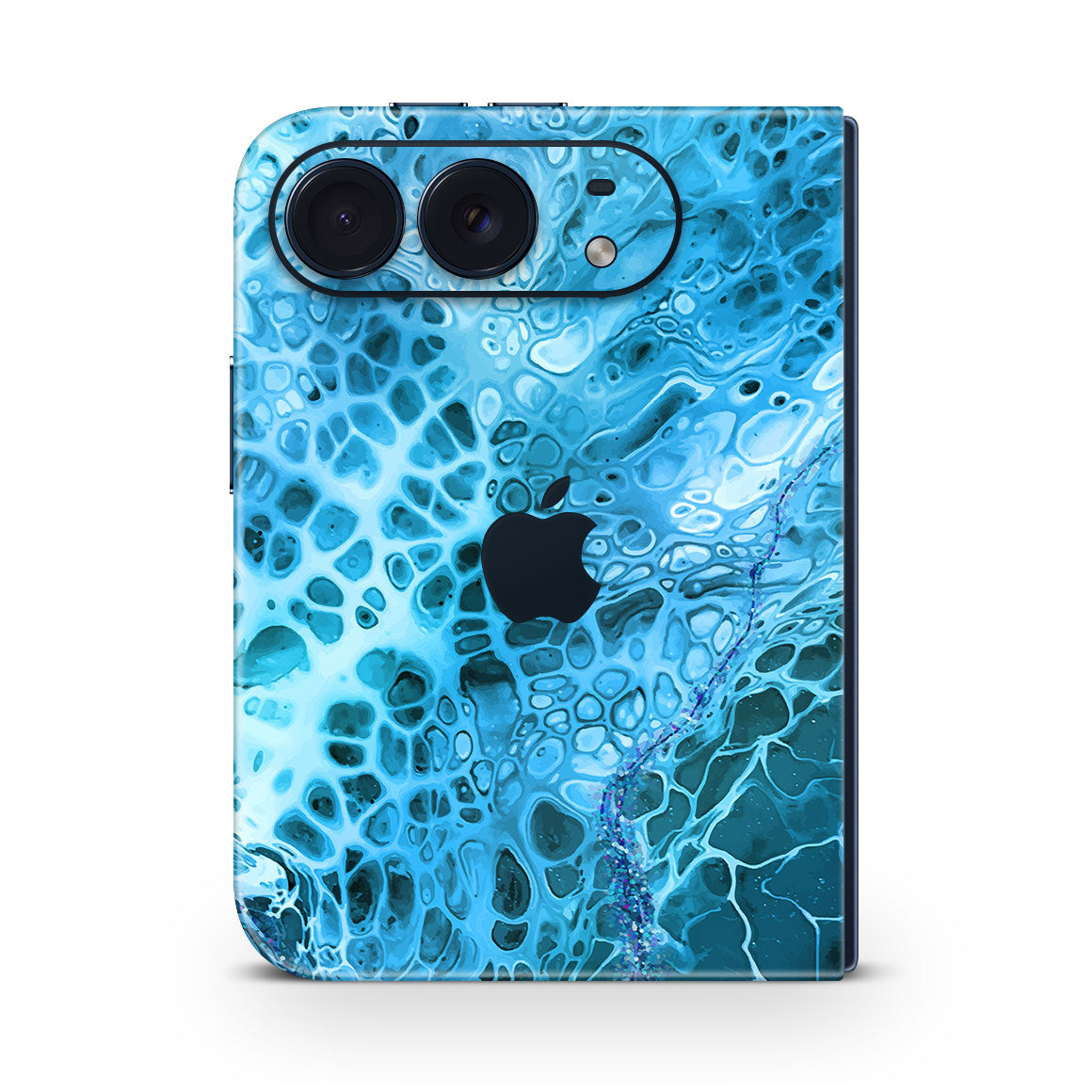 iPhone Duo Oil Paint Teal Waves
