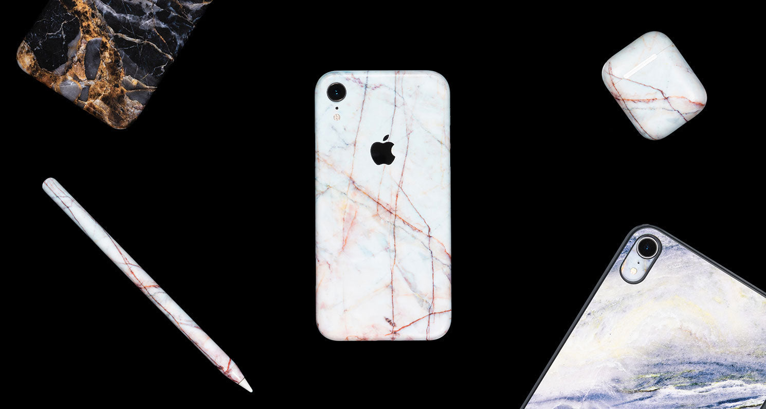 Marble Series device skin material and finish detail view 3