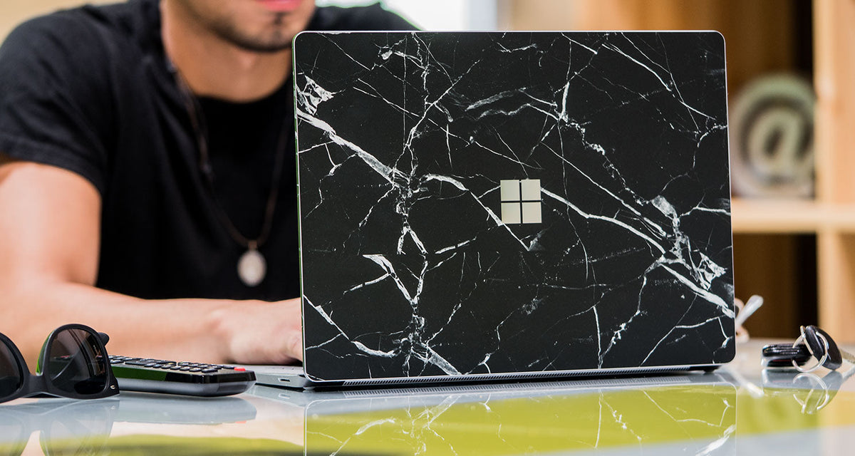 Marble Series device skin material and finish detail view 5