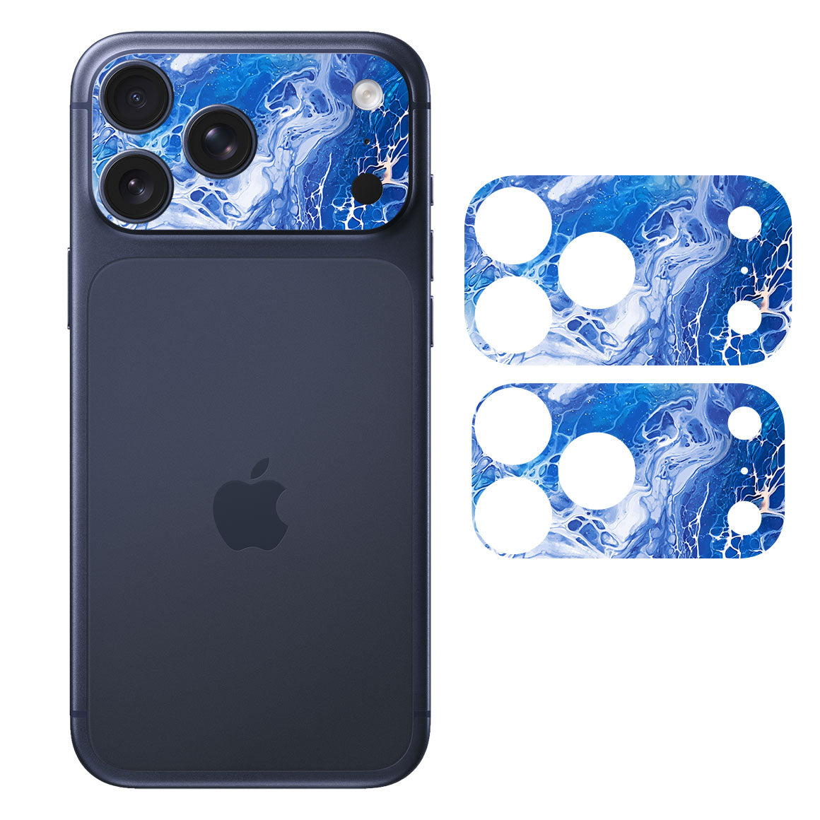 iPhone 18 Pro Max Camera Bar (Plateau) Oil Paint Series Blue Waves