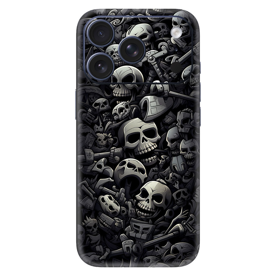 iPhone 18 Pro Designer Series Skins - Black Skulls