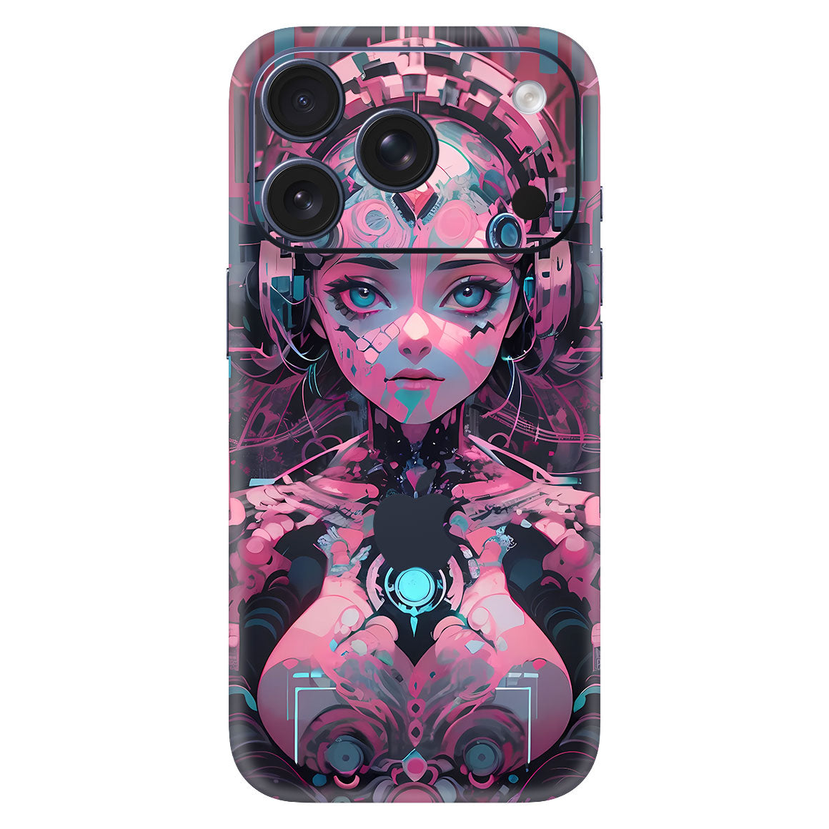 iPhone 18 Pro AI Art Series Robotic Girl Pink Skin