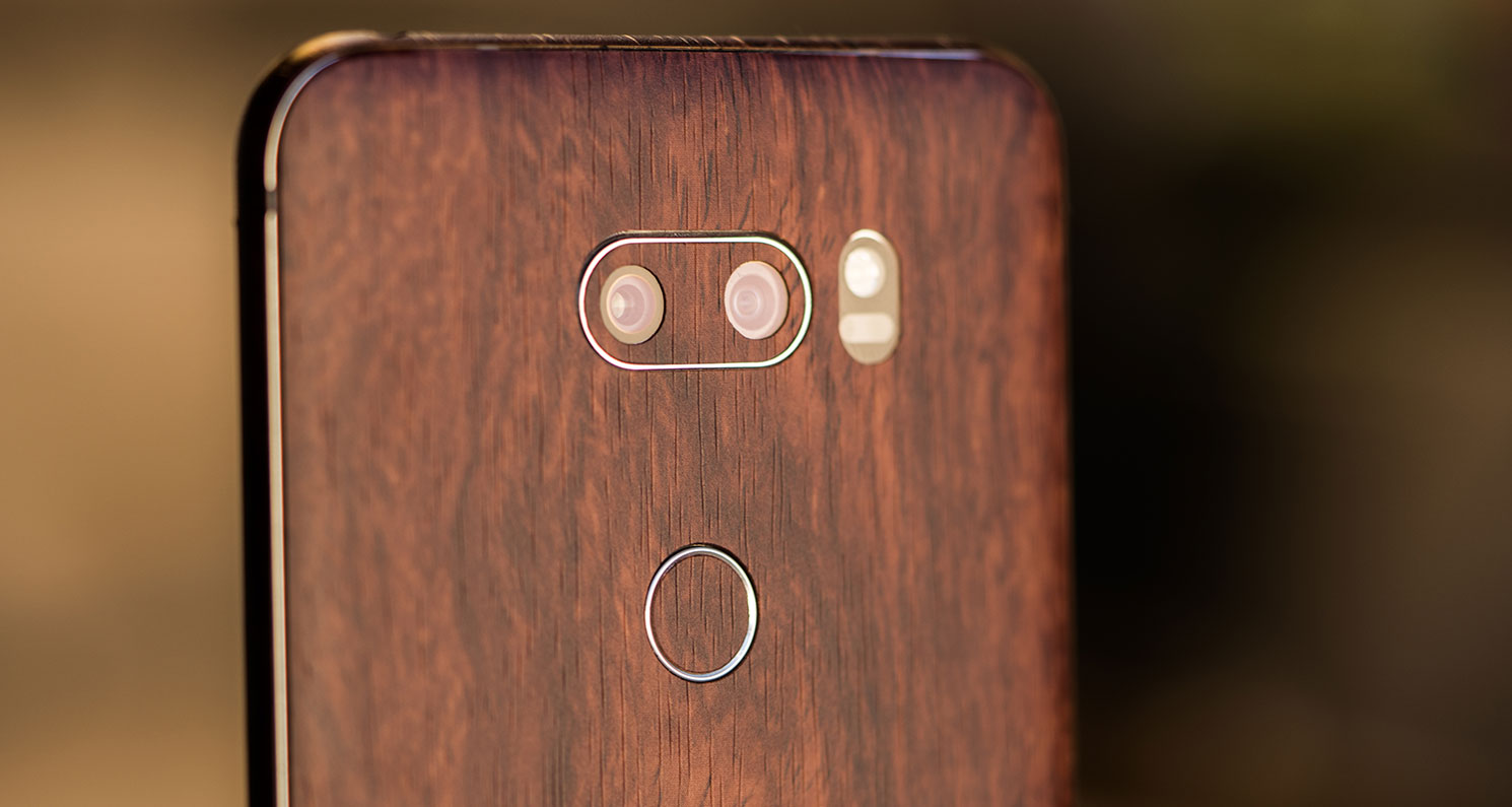 Wood Series device skin material and finish detail view 4